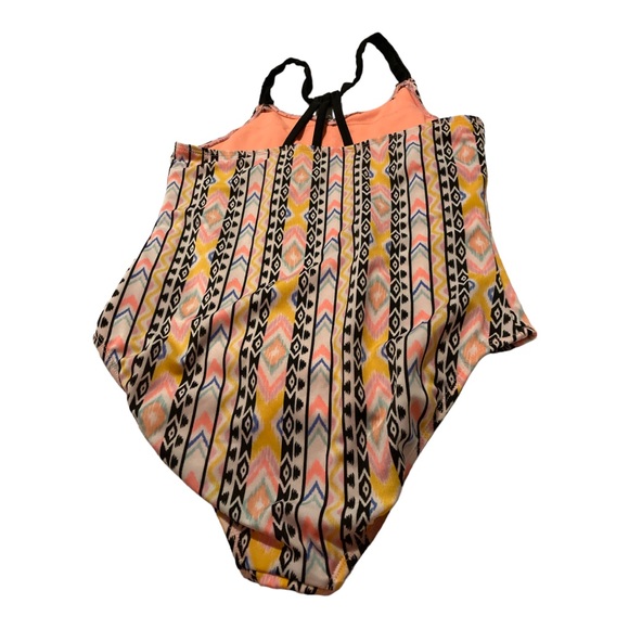 Girls swimsuit size large black orange detailing - Picture 2 of 3